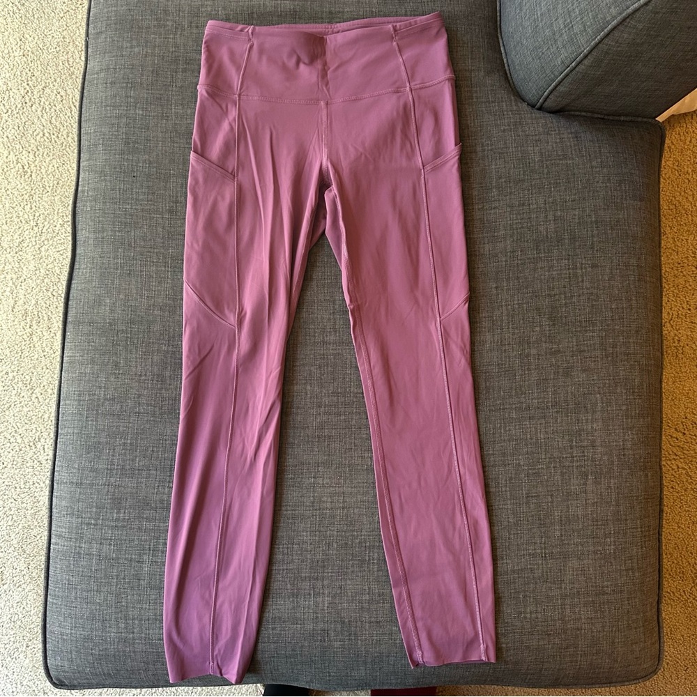 NWOT Lululemon Fast and Free leggings, high rise, 25” inseam, Vintage Plum sz 6